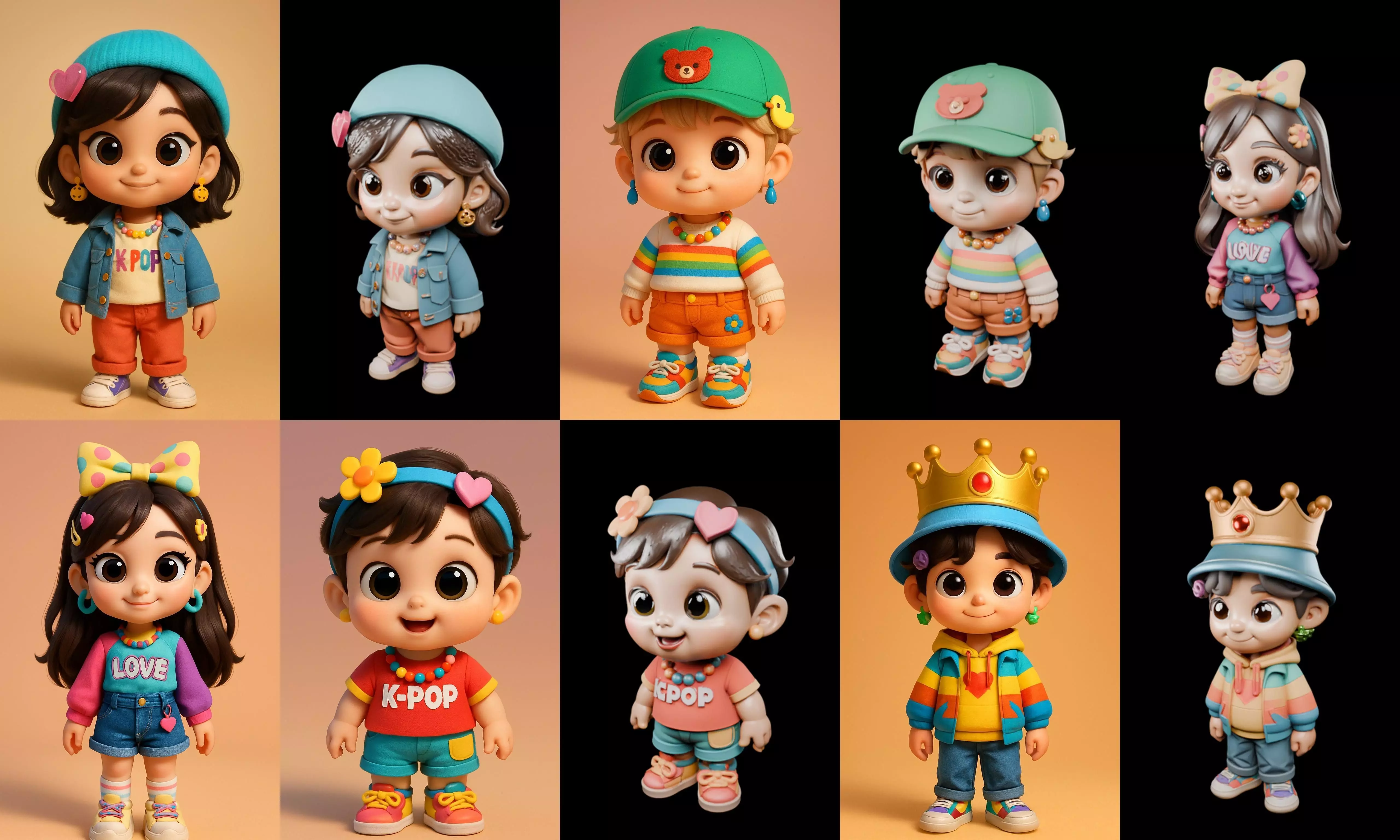sweet figurine bundle 14 pack 100 glb 3D model_2