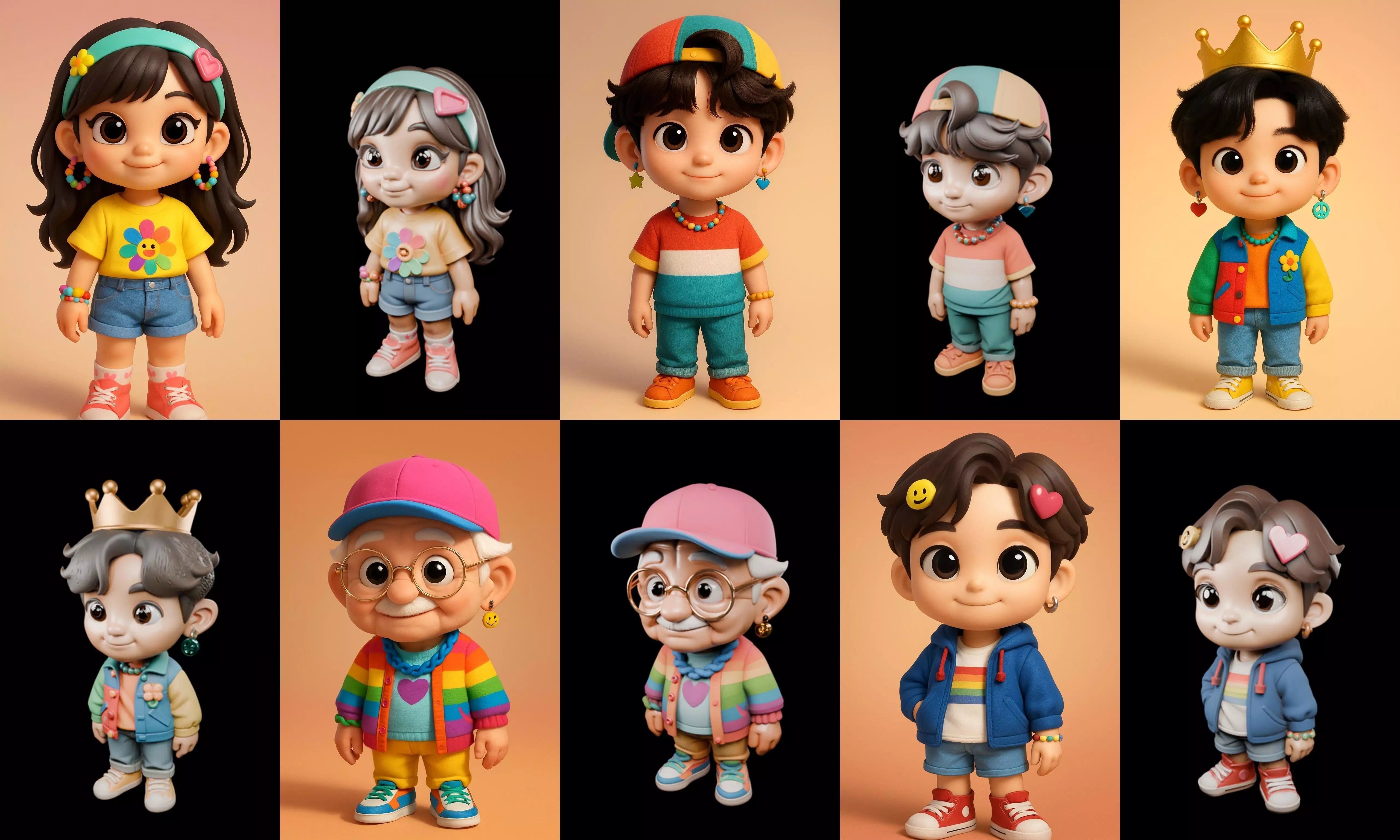 sweet figurine bundle 14 pack 100 glb 3D model_9