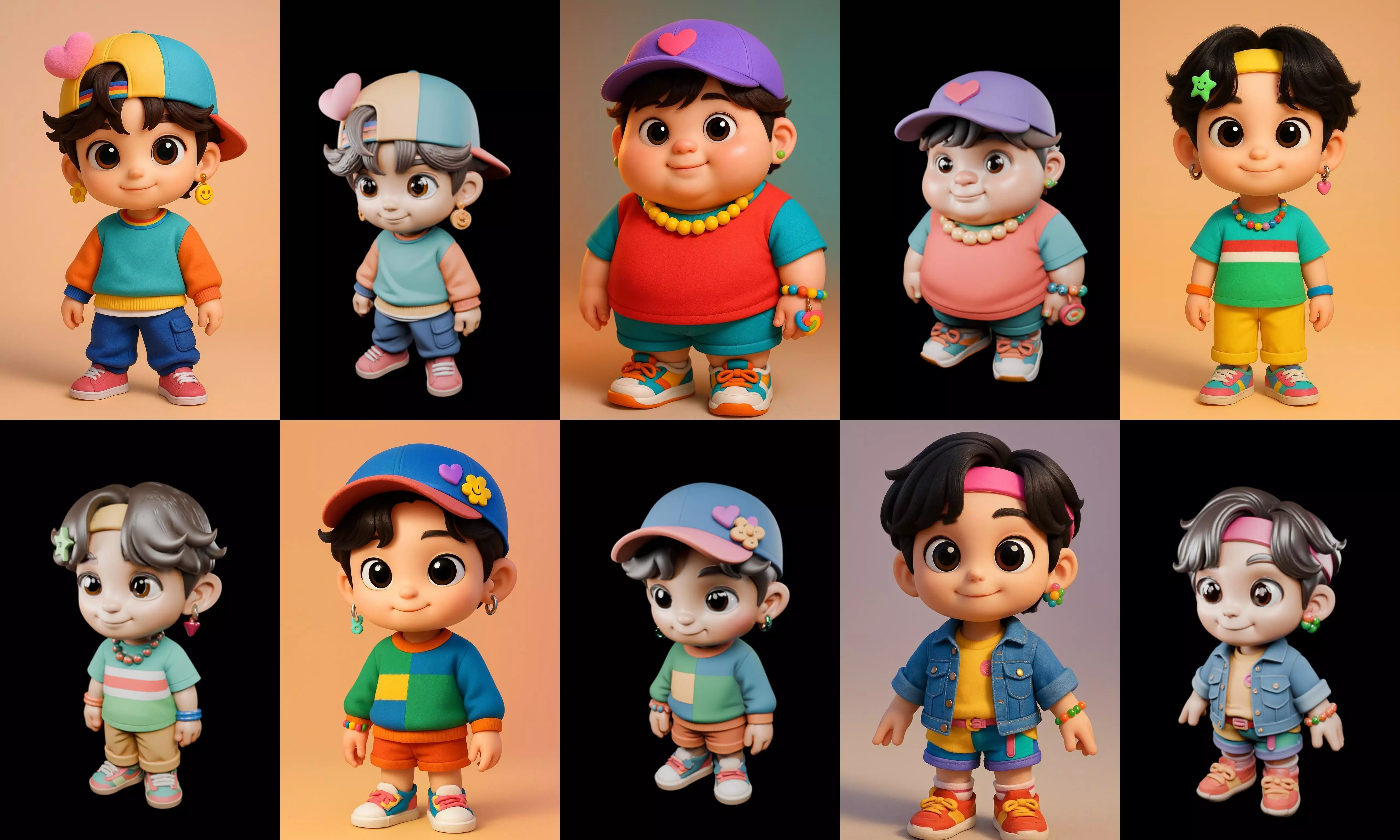 sweet figurine bundle 14 pack 100 glb 3D model_6