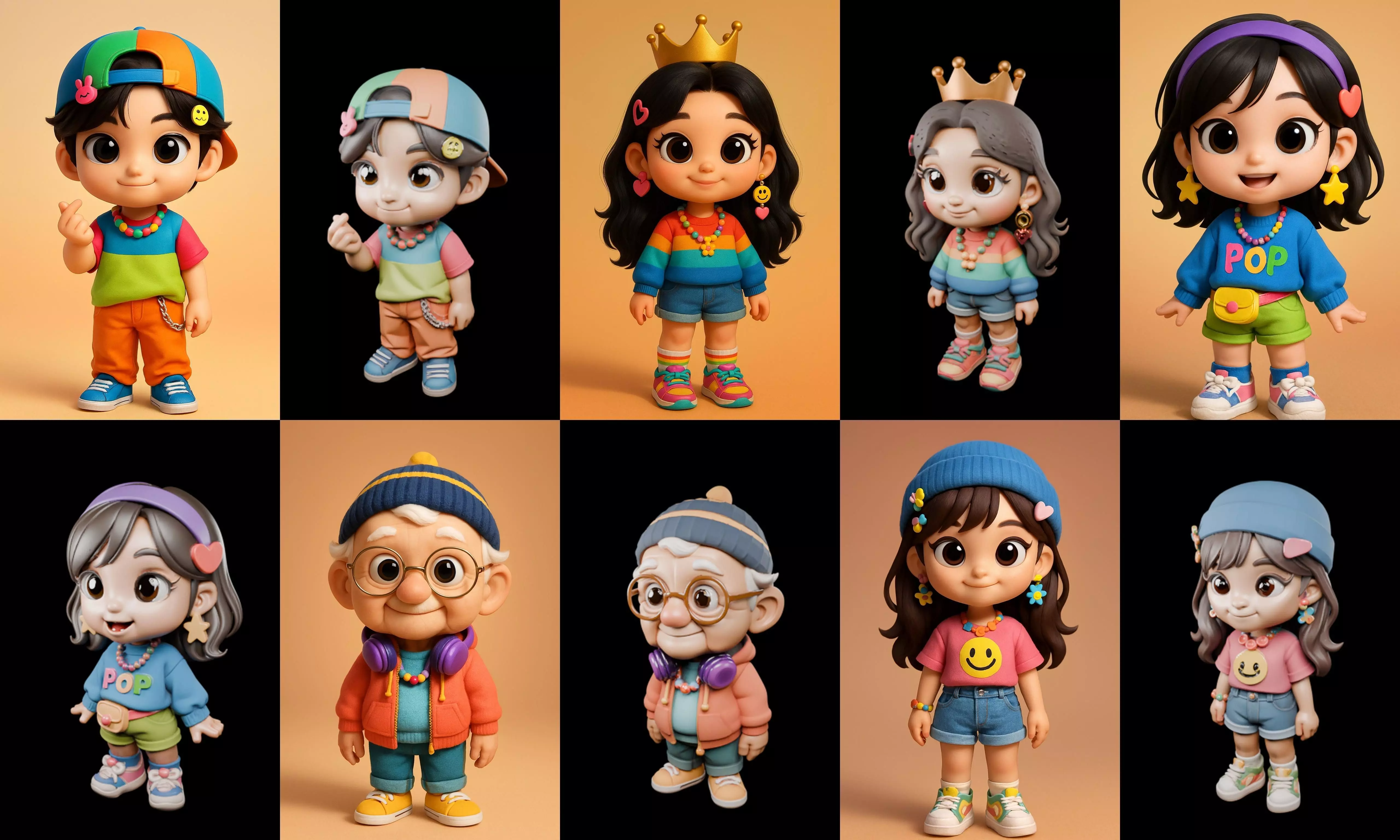 sweet figurine bundle 14 pack 100 glb 3D model_1