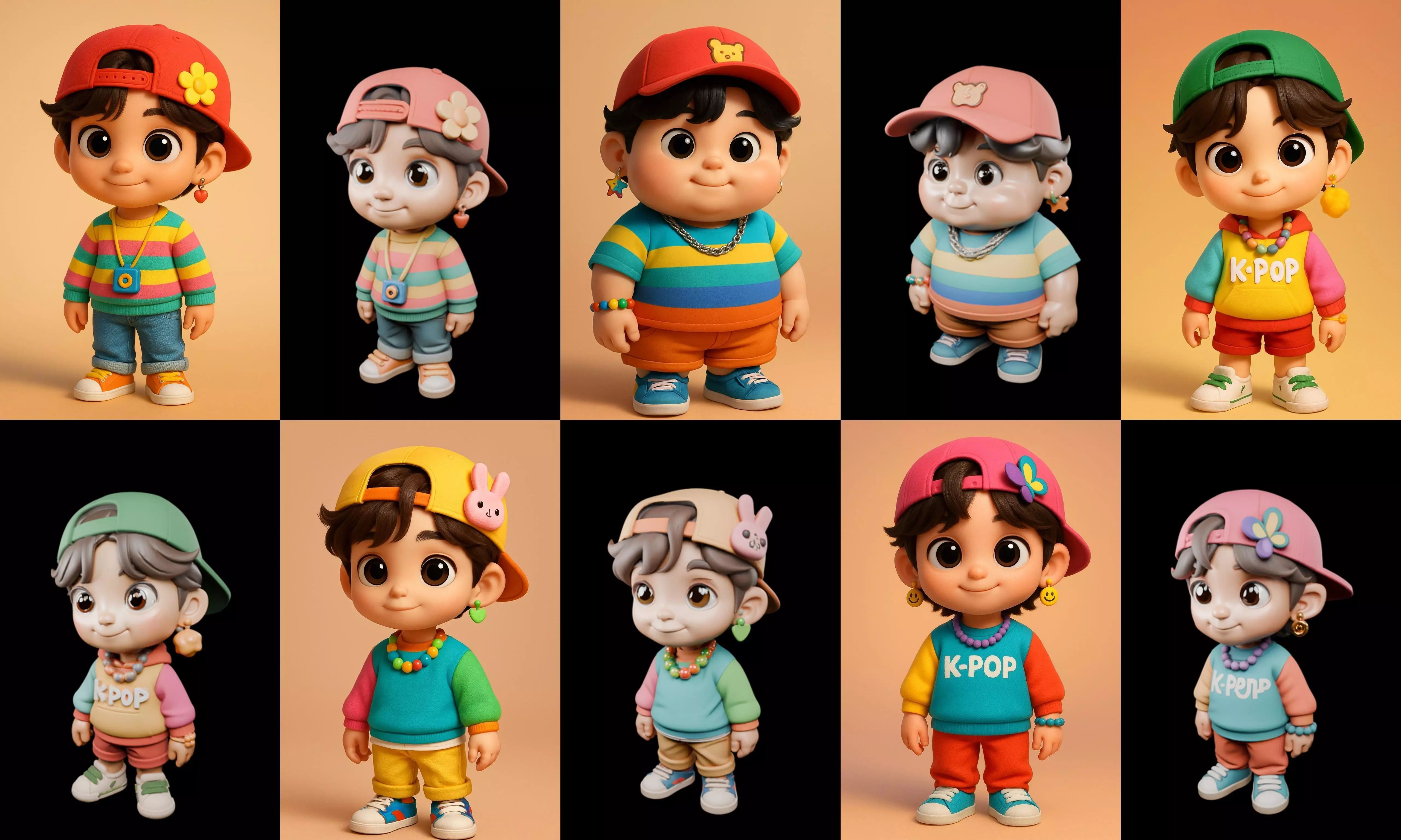 sweet figurine bundle 14 pack 100 glb 3D model_8