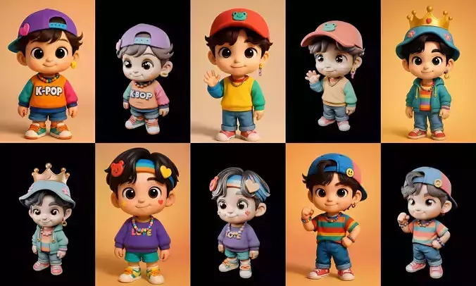 sweet figurine bundle 14 pack 100 glb