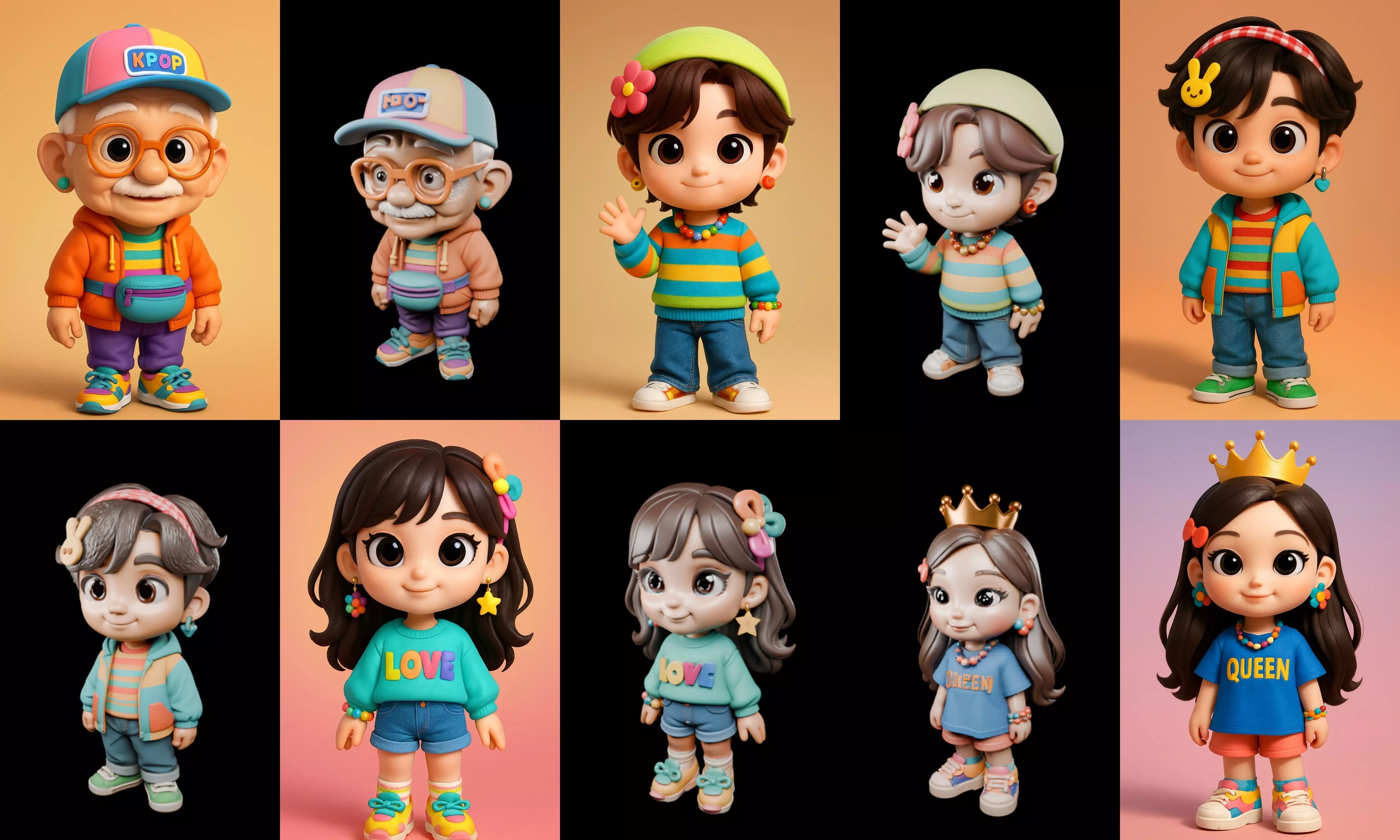 sweet figurine bundle 14 pack 100 glb 3D model_17