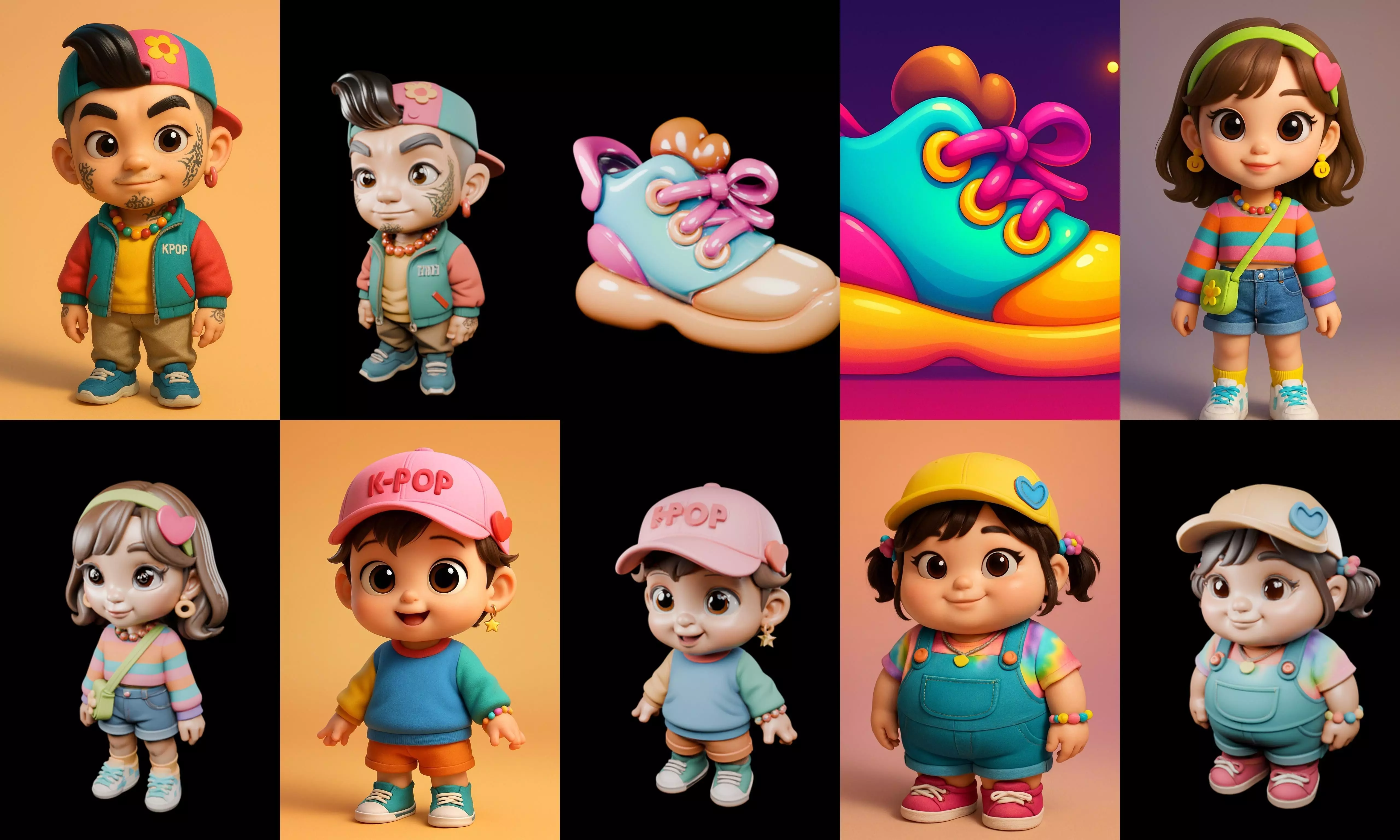 sweet figurine bundle 1 pack 100 glb 3D model_11