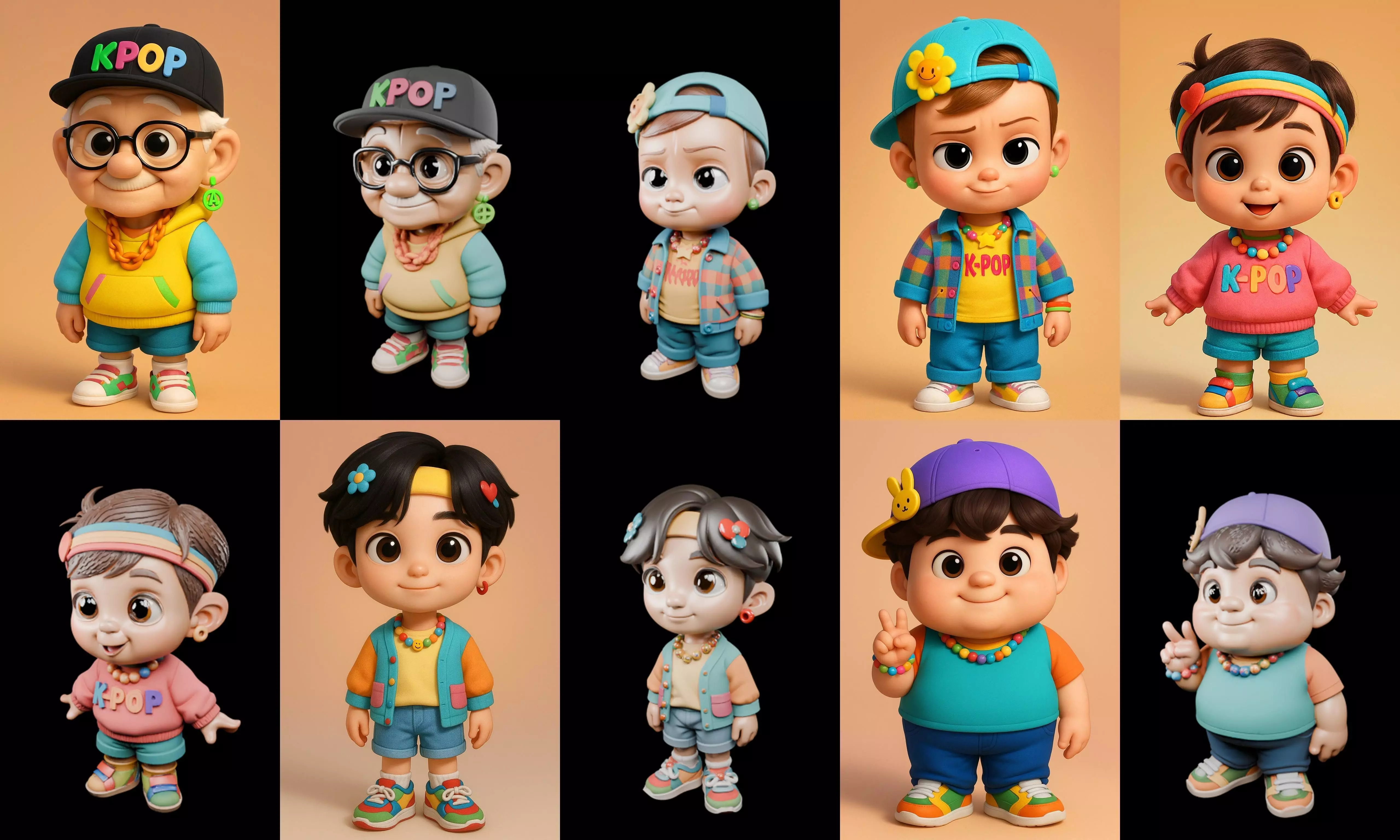 sweet figurine bundle 1 pack 100 glb 3D model_5