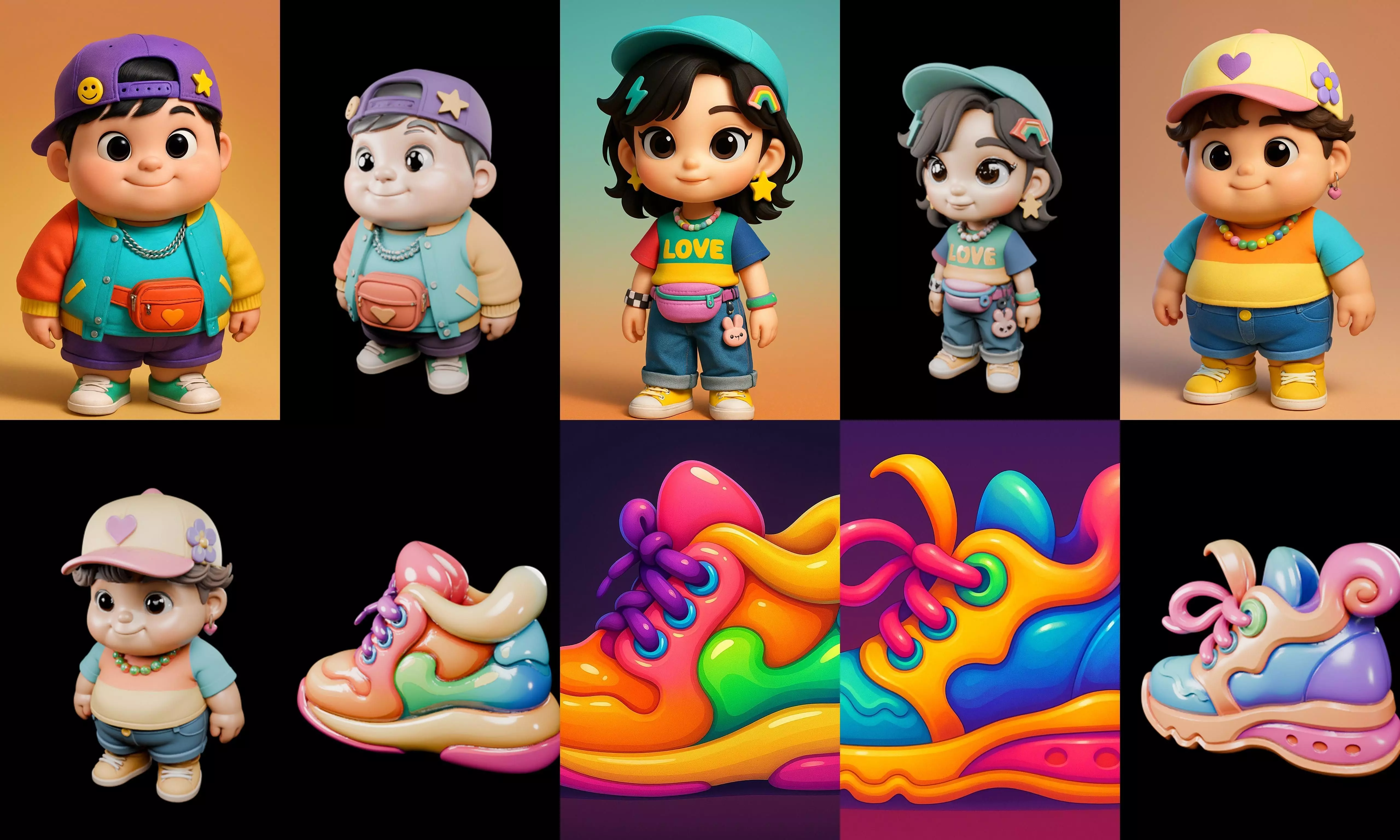 sweet figurine bundle 1 pack 100 glb 3D model_14