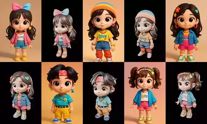 sweet figurine bundle 1 pack 100 glb