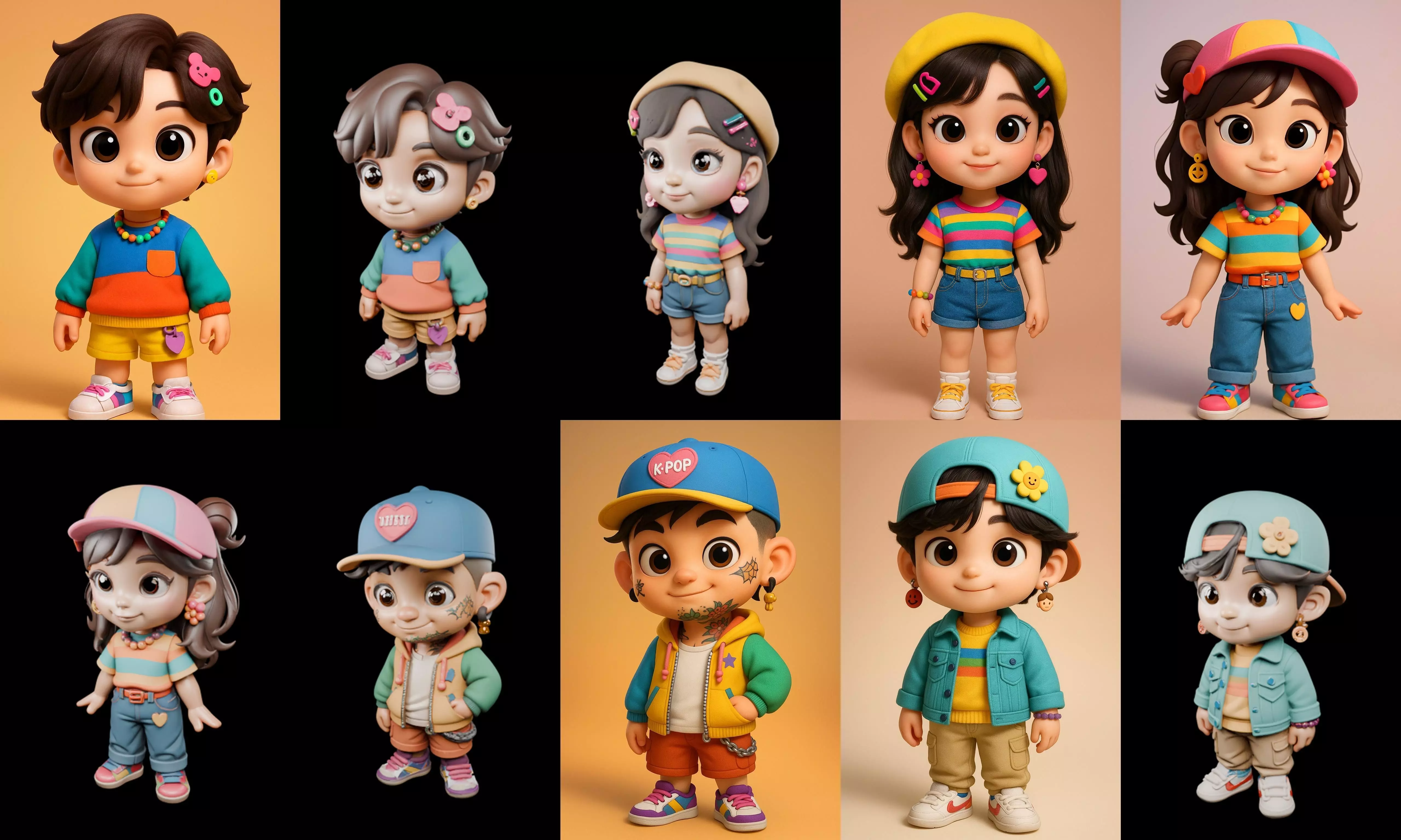 sweet figurine bundle 1 pack 100 glb 3D model_13