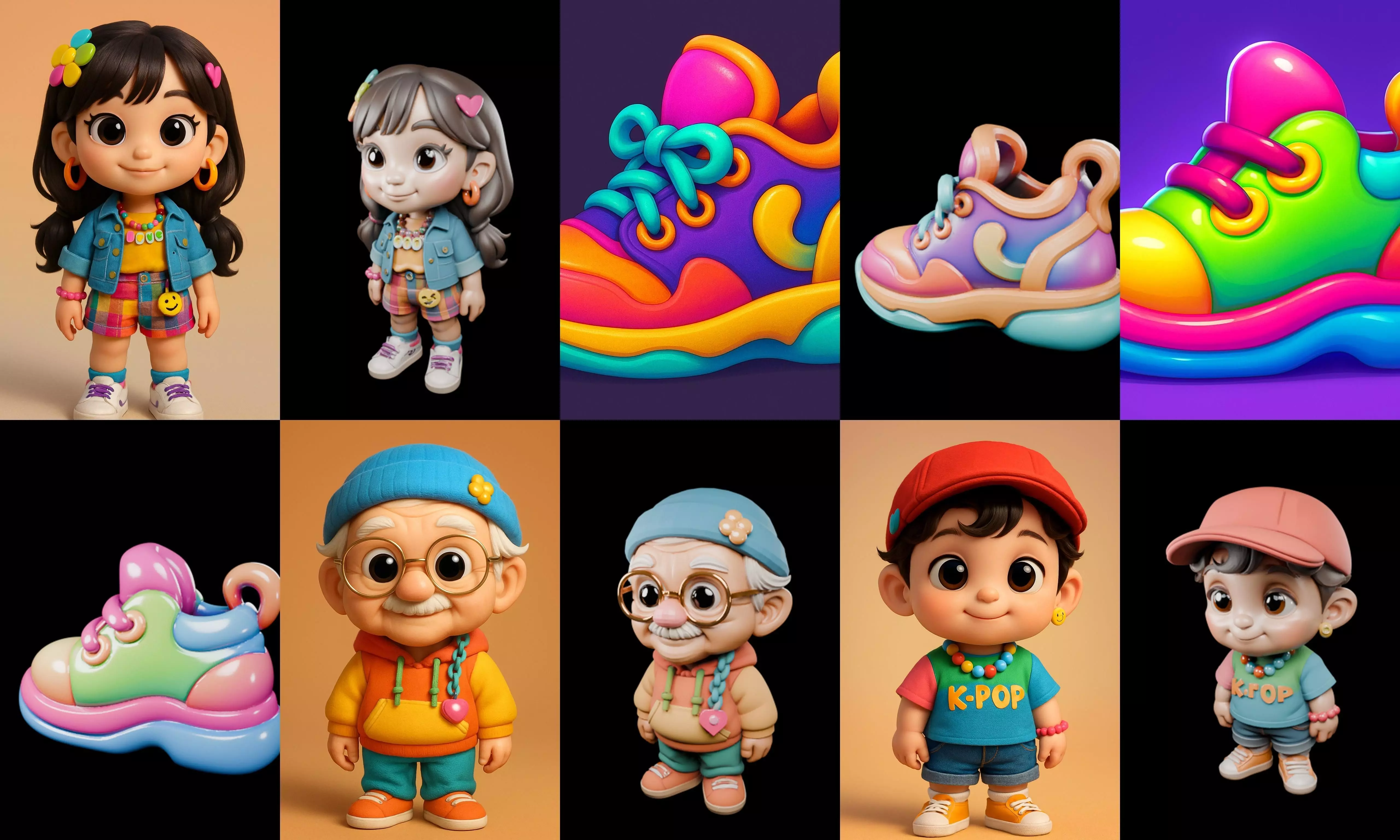 sweet figurine bundle 1 pack 100 glb 3D model_17
