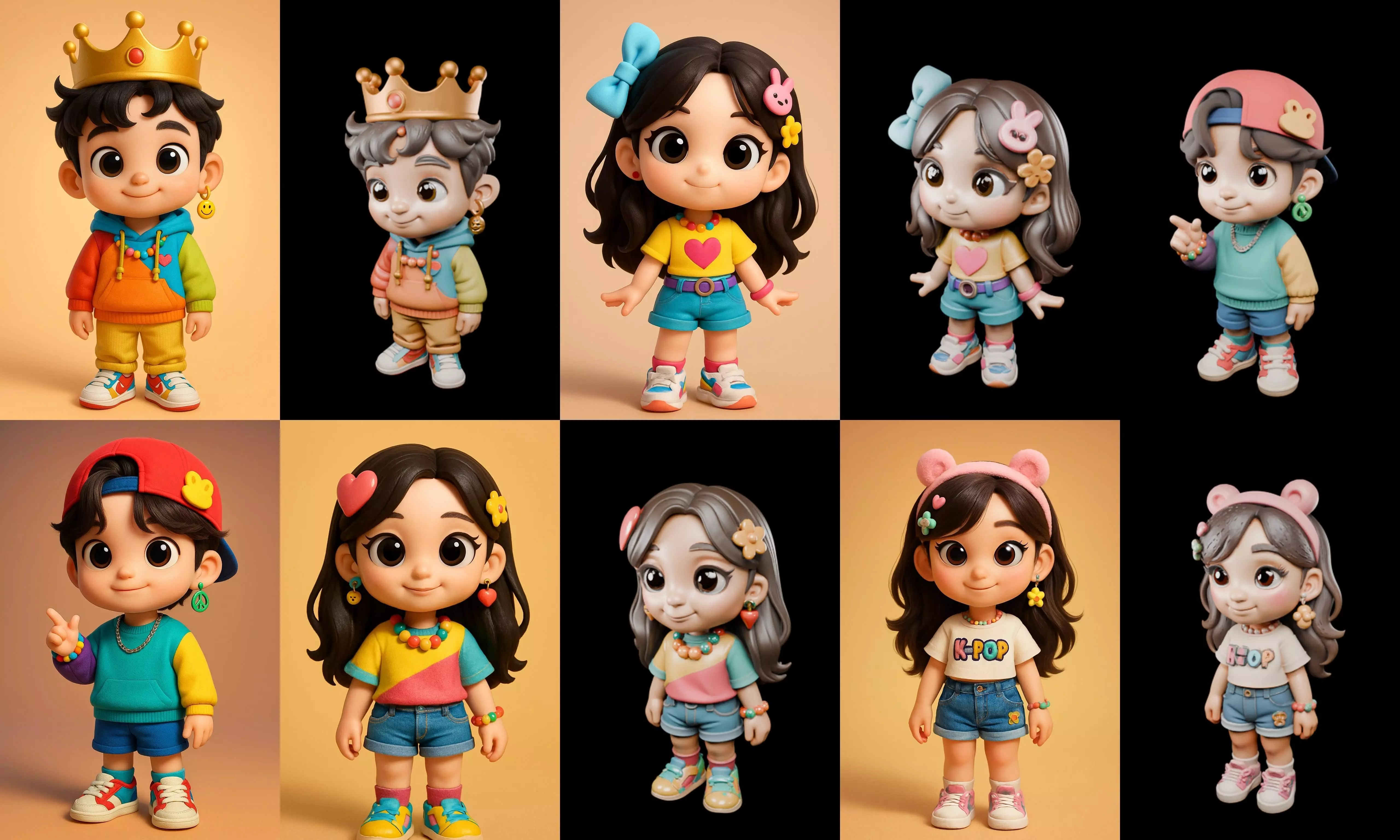 sweet figurine bundle 1 pack 100 glb 3D model_6