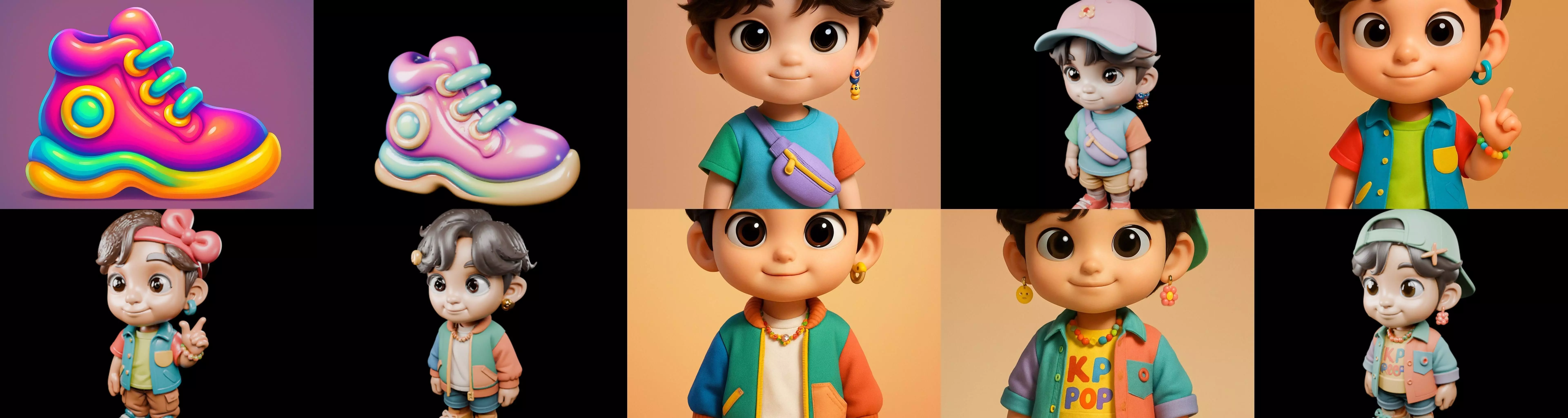 sweet figurine bundle 1 pack 100 glb 3D model_4