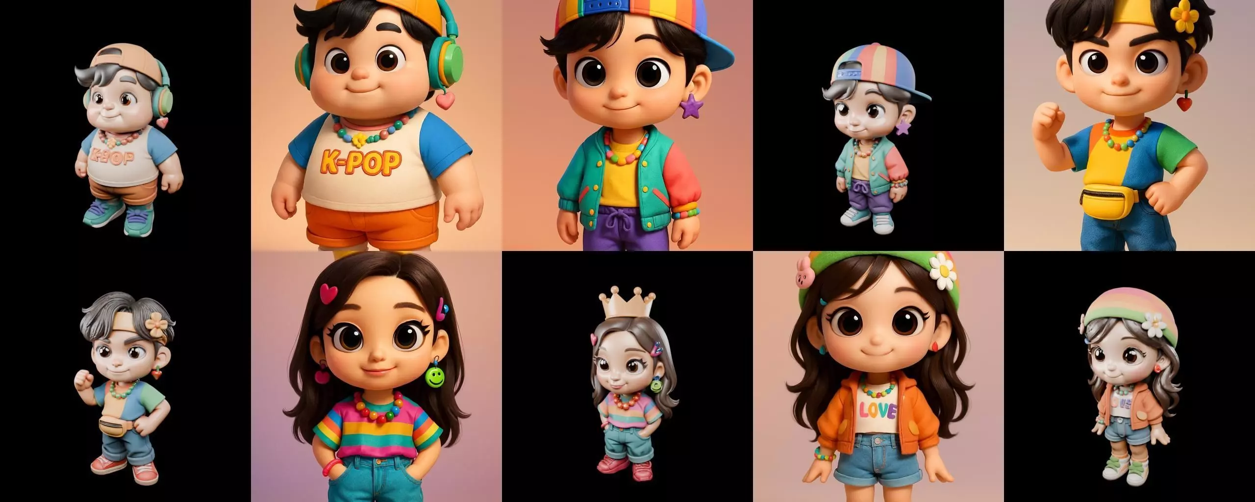 sweet figurine bundle 1 pack 100 glb 3D model_12