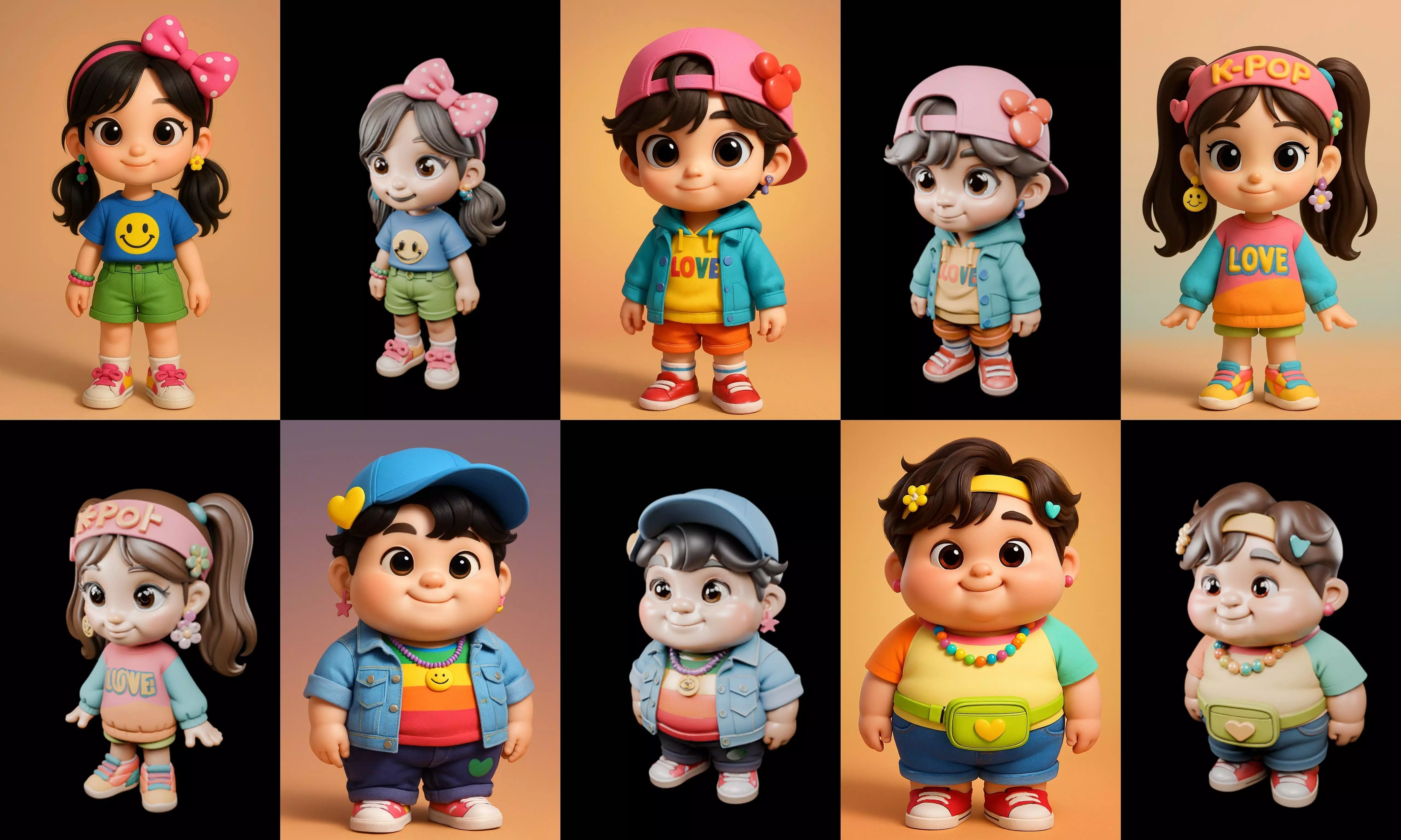 sweet figurine bundle 1 pack 100 glb 3D model_16