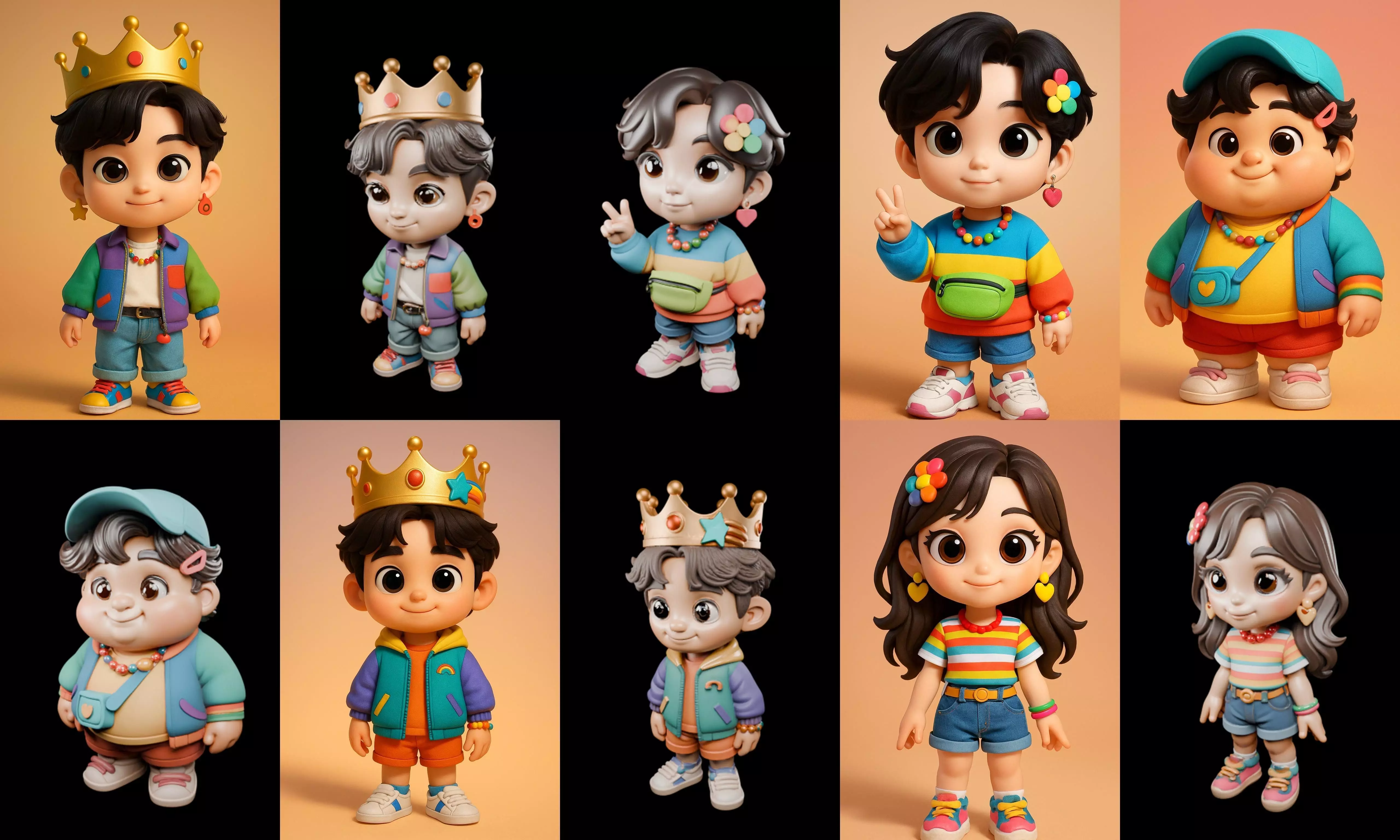 sweet figurine bundle 1 pack 100 glb 3D model_7