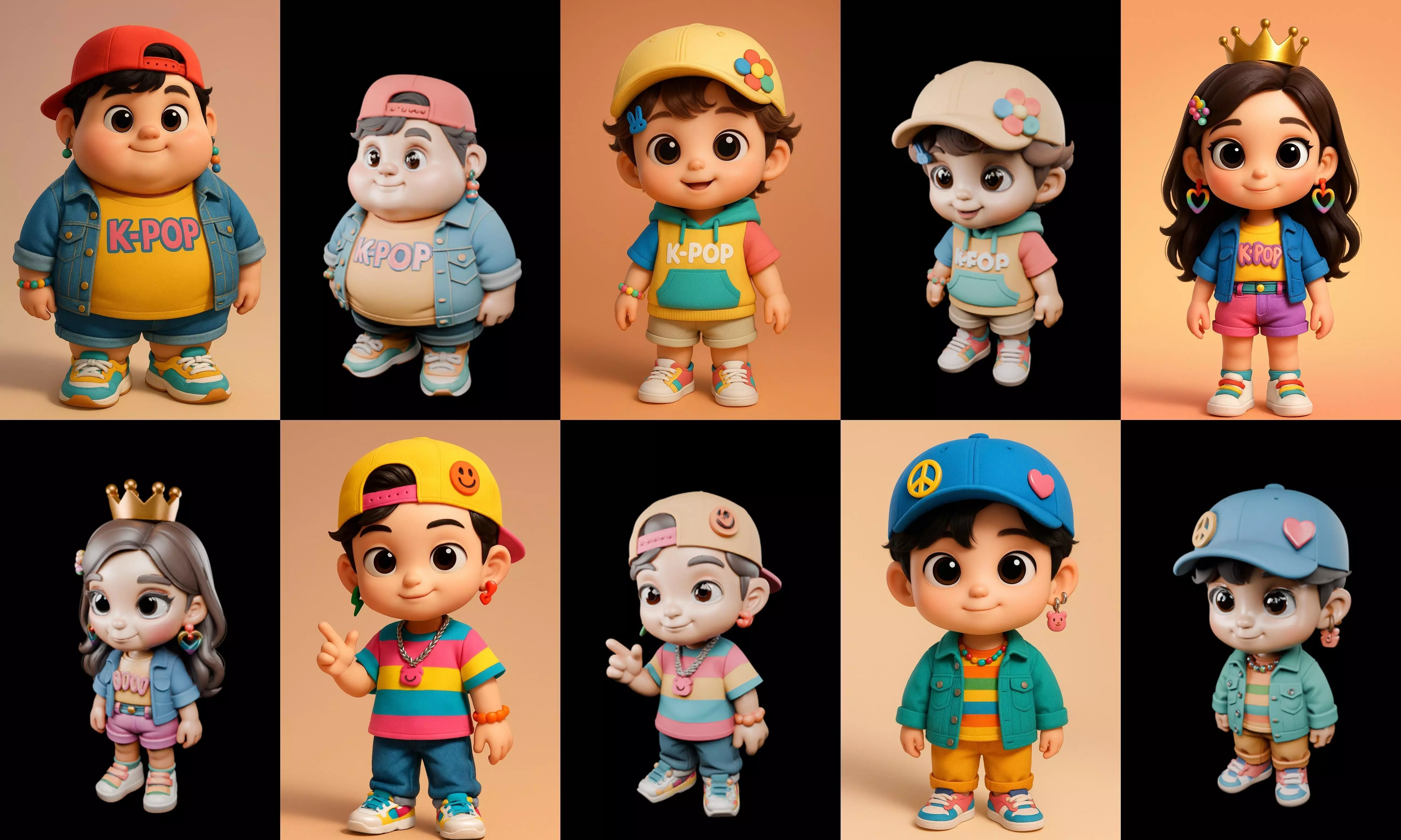 sweet figurine bundle 1 pack 100 glb 3D model_2