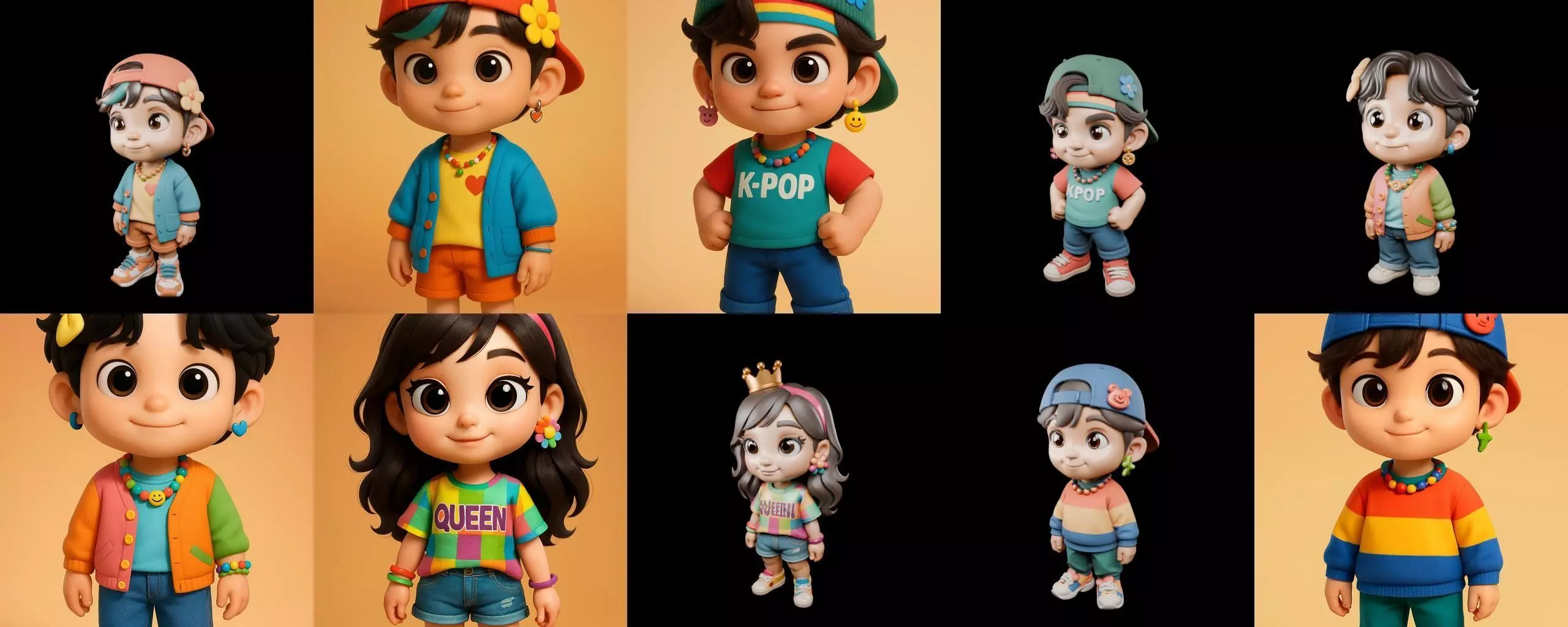 sweet figurine bundle 1 pack 100 glb 3D model_9