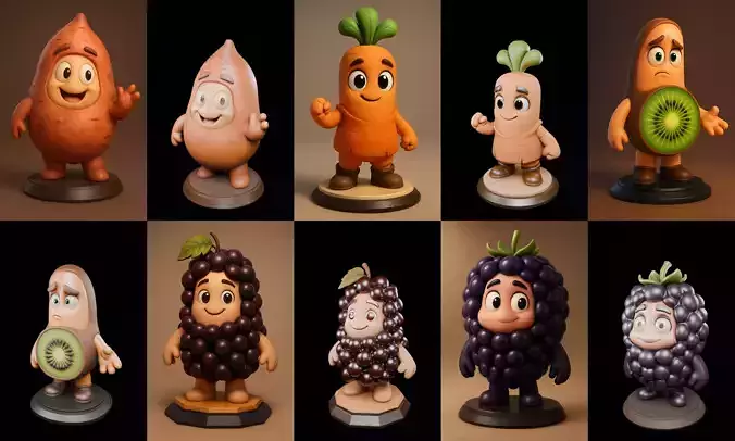 Stylized Fantasy bundle 8 pack 100 glb