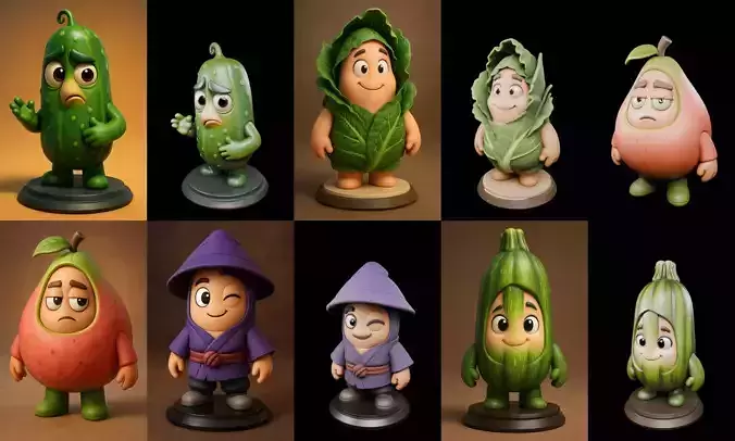 Stylized Fantasy bundle 6 pack 100 glb