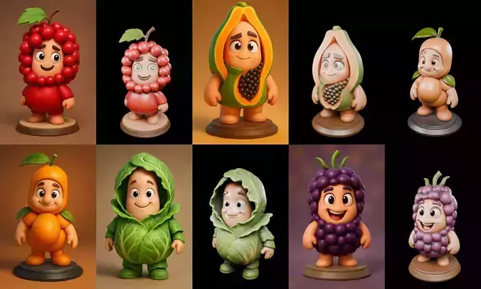 Stylized Fantasy bundle 5 pack 100 glb