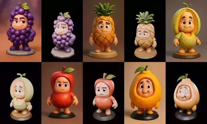 Stylized Fantasy bundle 4 pack 100 glb