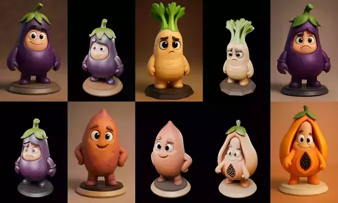 Stylized Fantasy bundle 3 pack 100 glb