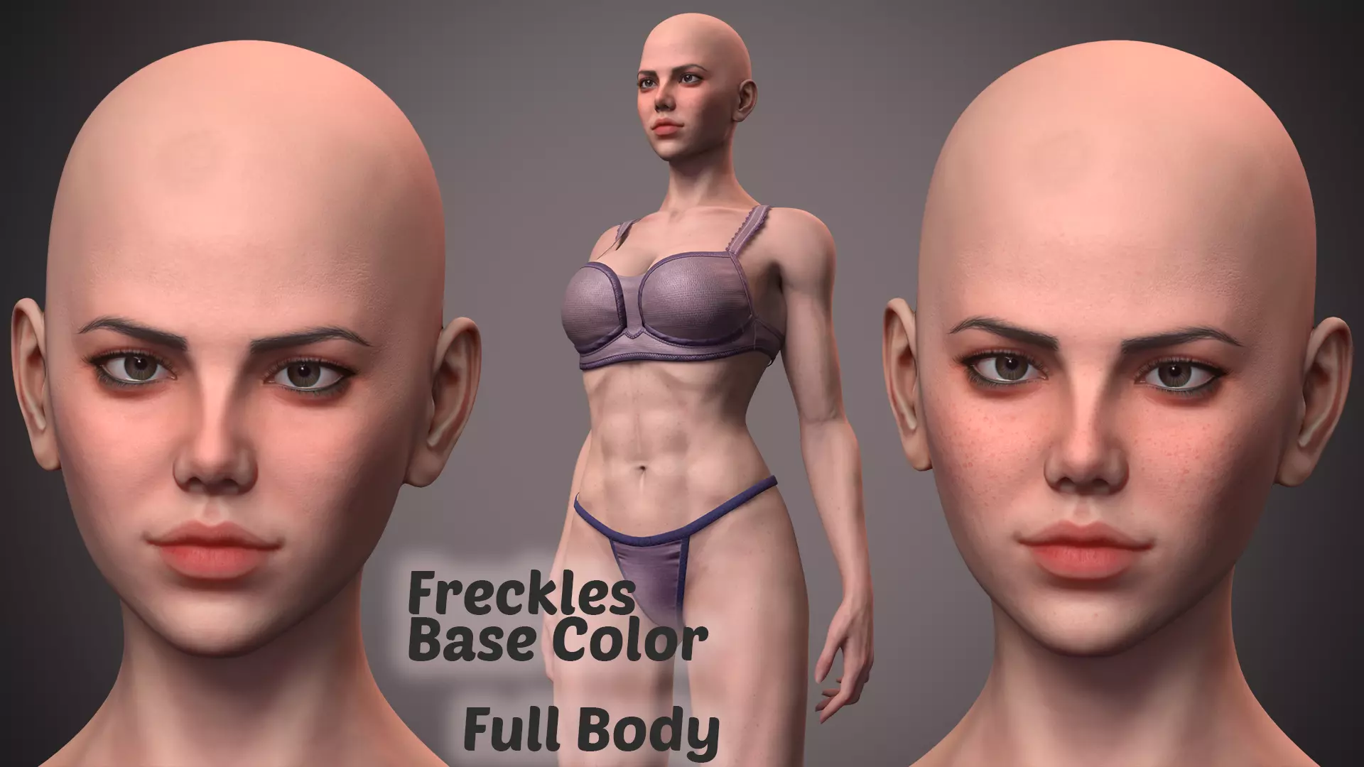 Female with ABS Casual EEVEE BLENDER 3D model_8