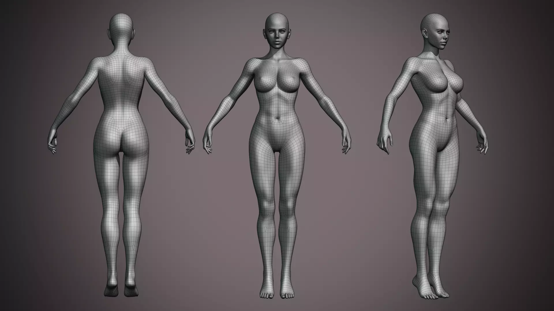 Female with ABS Casual EEVEE BLENDER 3D model_15
