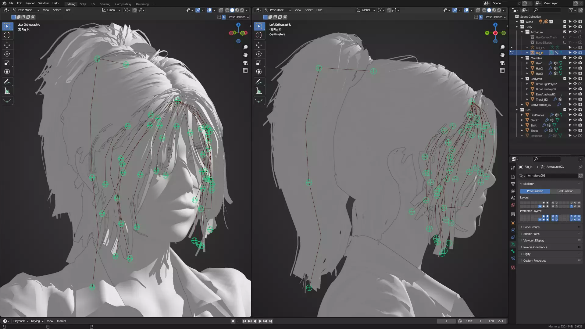 Female with ABS Casual EEVEE BLENDER 3D model_20