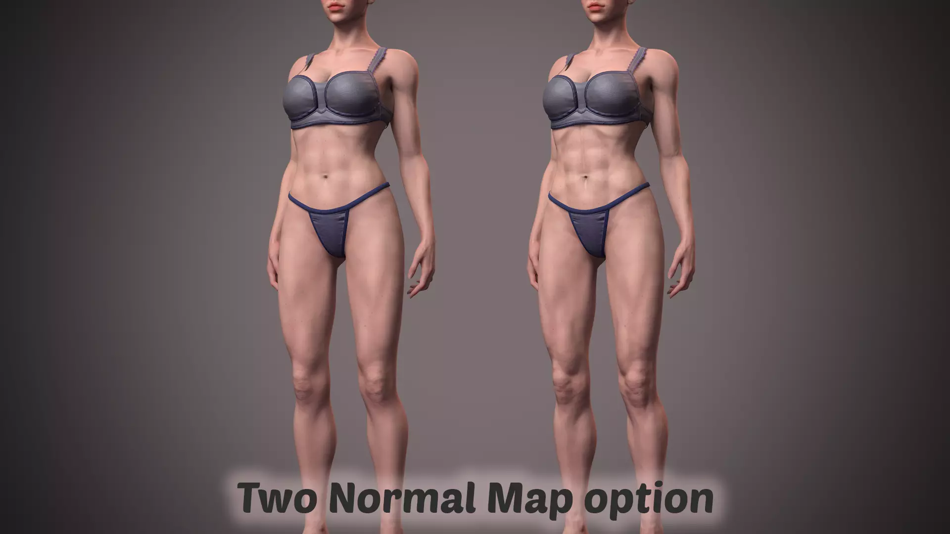 Female with ABS Casual EEVEE BLENDER 3D model_10