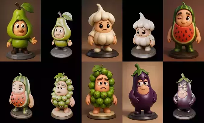 Stylized Fantasy bundle 11 pack 100 glb