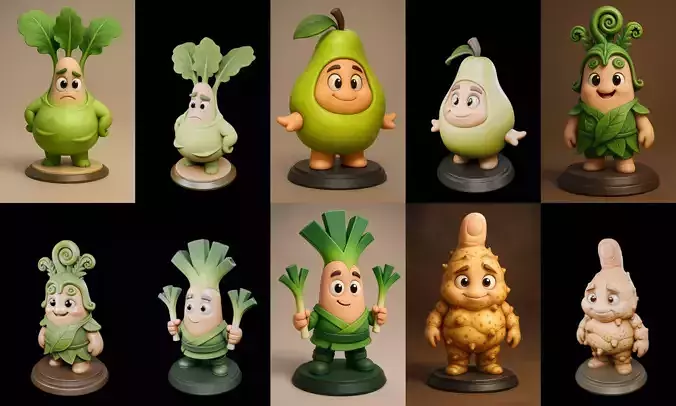 Stylized Fantasy bundle 10 pack 100 glb