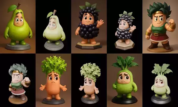 Stylized Fantasy bundle 1 pack 100 glb