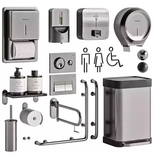Accessories public toilet 01