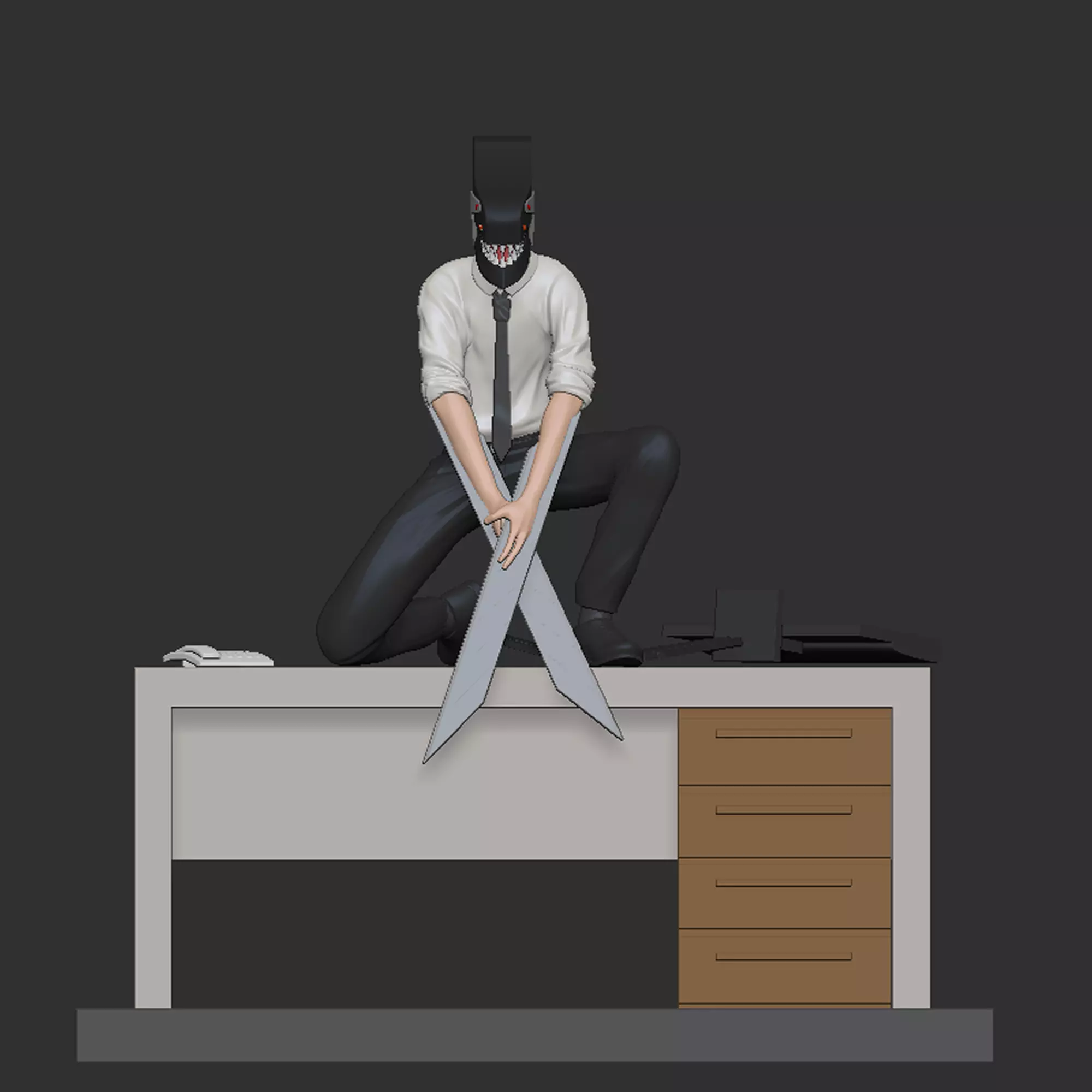 Office man Free 3D print model_2