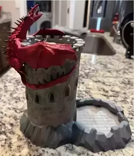 Dice Tower With Dragon 