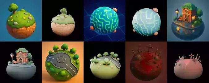 Planet Earth One bundle 9 pack 100 glb