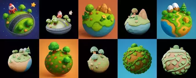 Planet Earth One bundle 7 pack 100 glb