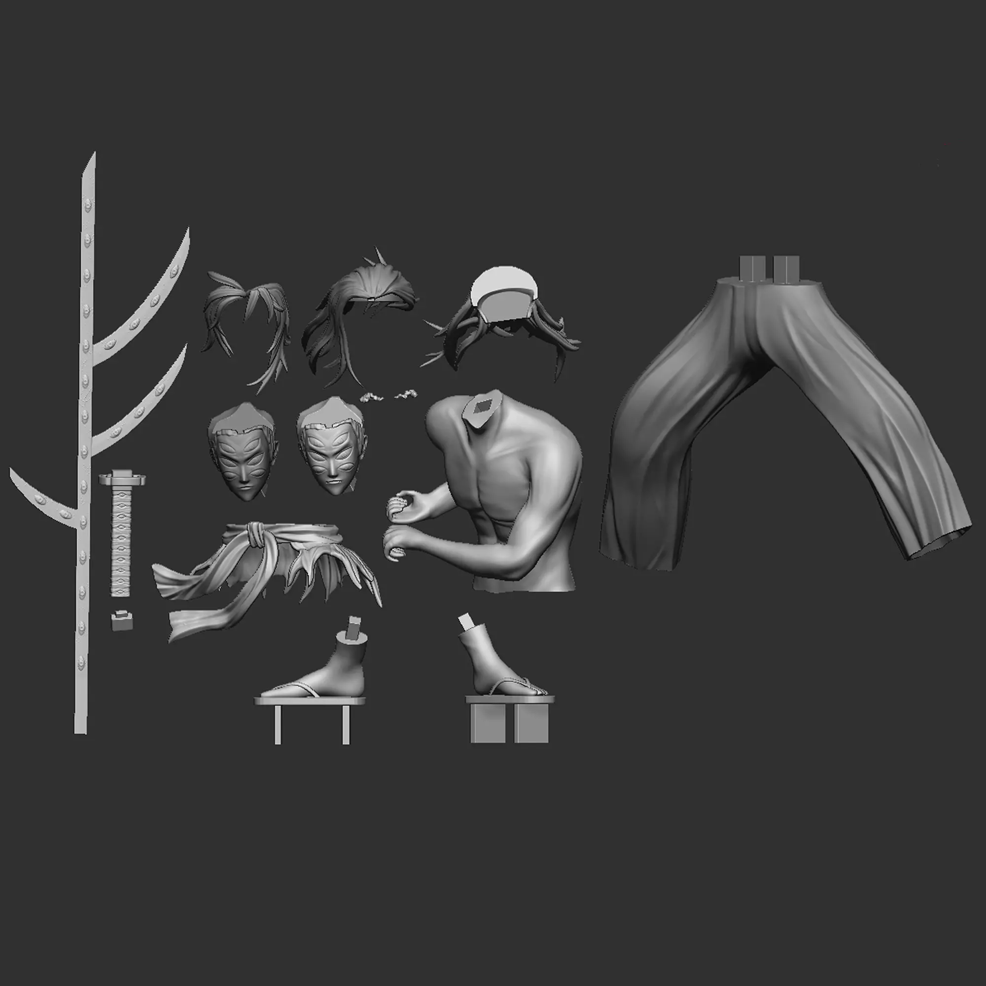 Kokushibo - Demon Slayer  Kimetsu no Yaiba 3D print model_7