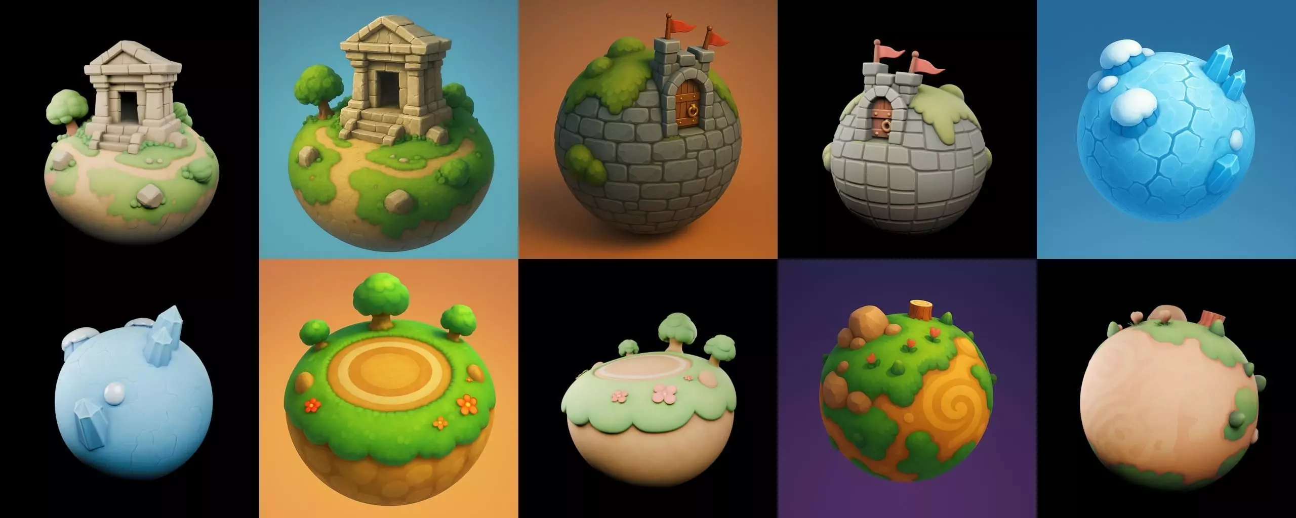 Planet Earth One bundle 12 pack 100 glb 3D model_9