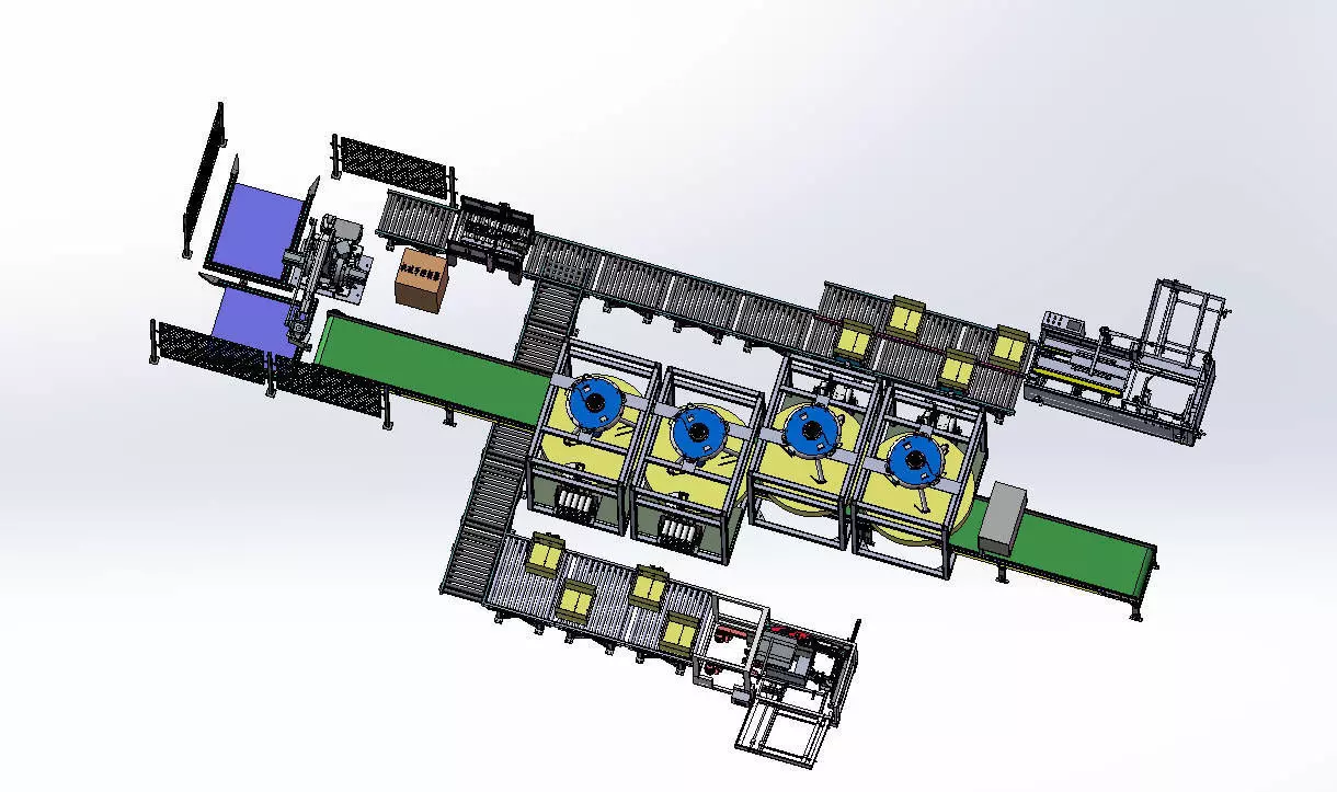 Food Boxing and Palletizing Automation 3D model_2