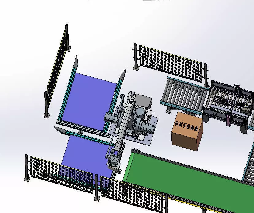 Food Boxing and Palletizing Automation 3D model_3