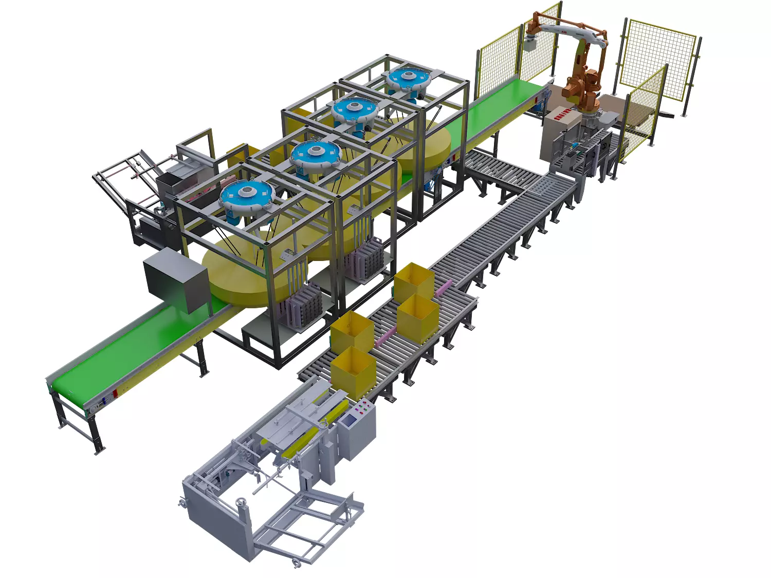 Food Boxing and Palletizing Automation 3D model_1