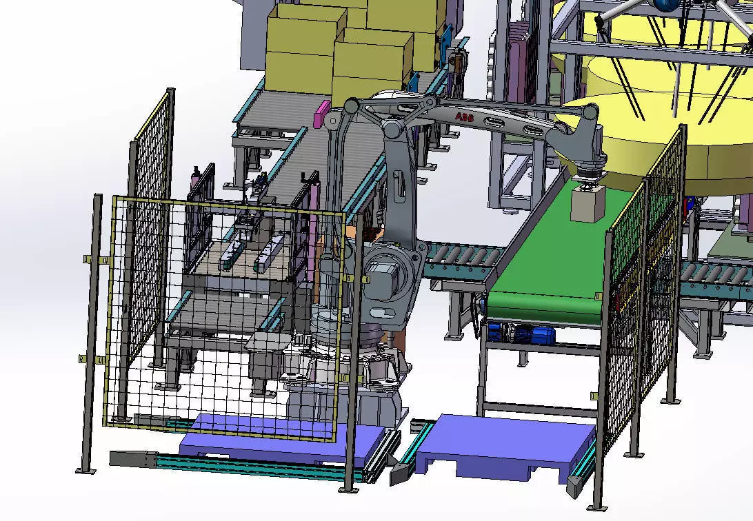 Food Boxing and Palletizing Automation 3D model_8