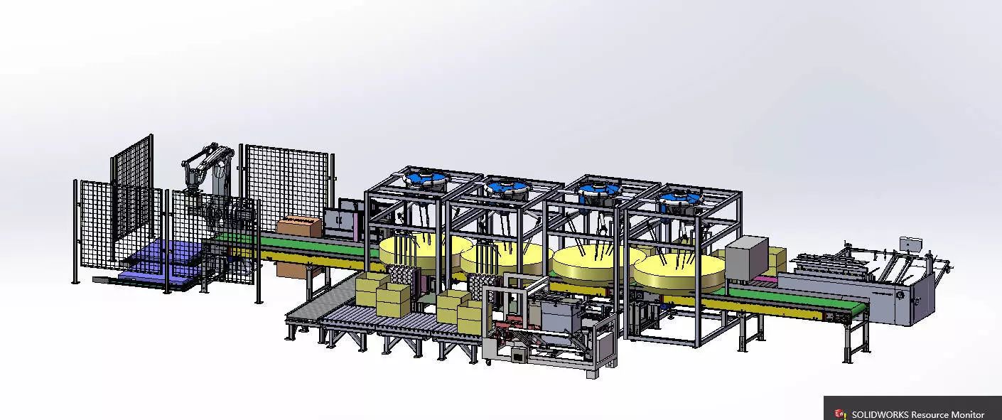 Food Boxing and Palletizing Automation 3D model_4