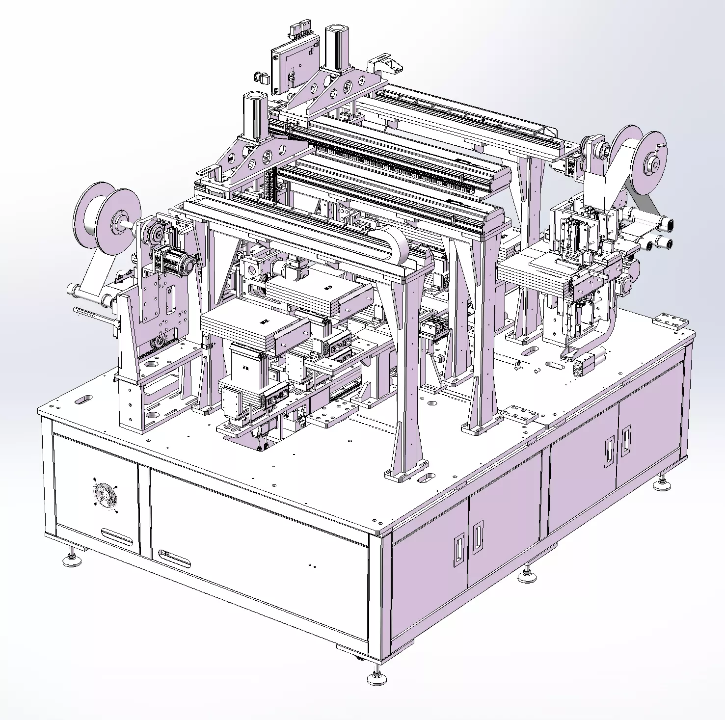 Lithium Battery Tape Wrapping Machine 3D model_3