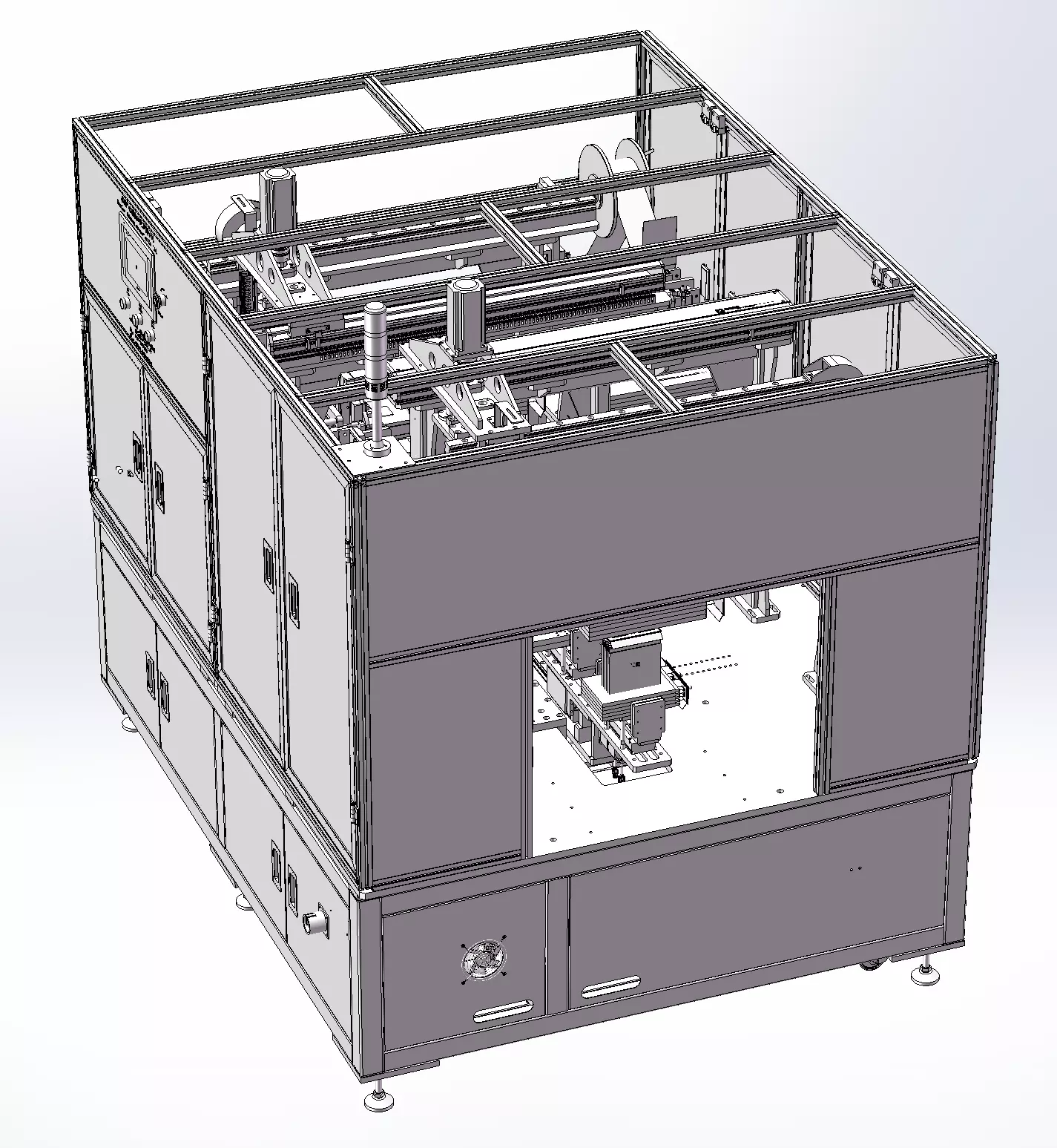 Lithium Battery Tape Wrapping Machine 3D model_0