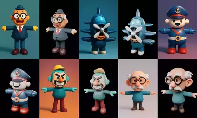 Mini Boy Fantasy bundle 7 pack 100 glb