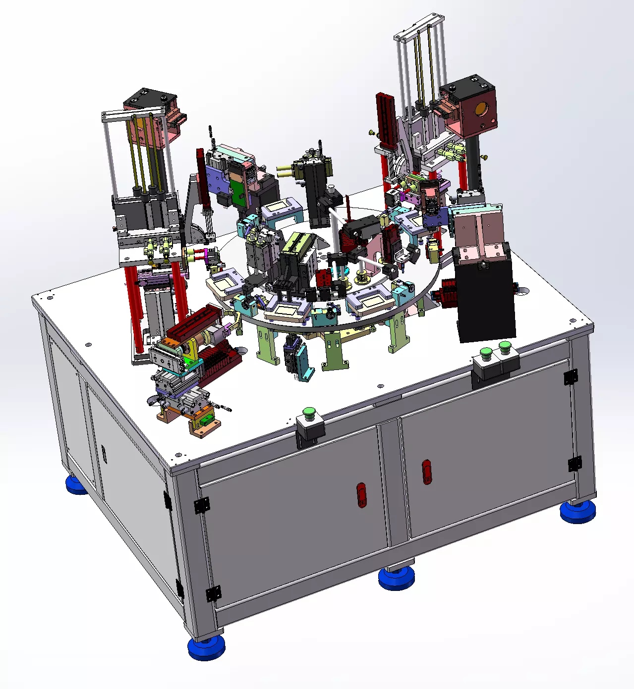 Automatic Assembly and Arranging Machine for Lock Cylinders 3D model_0