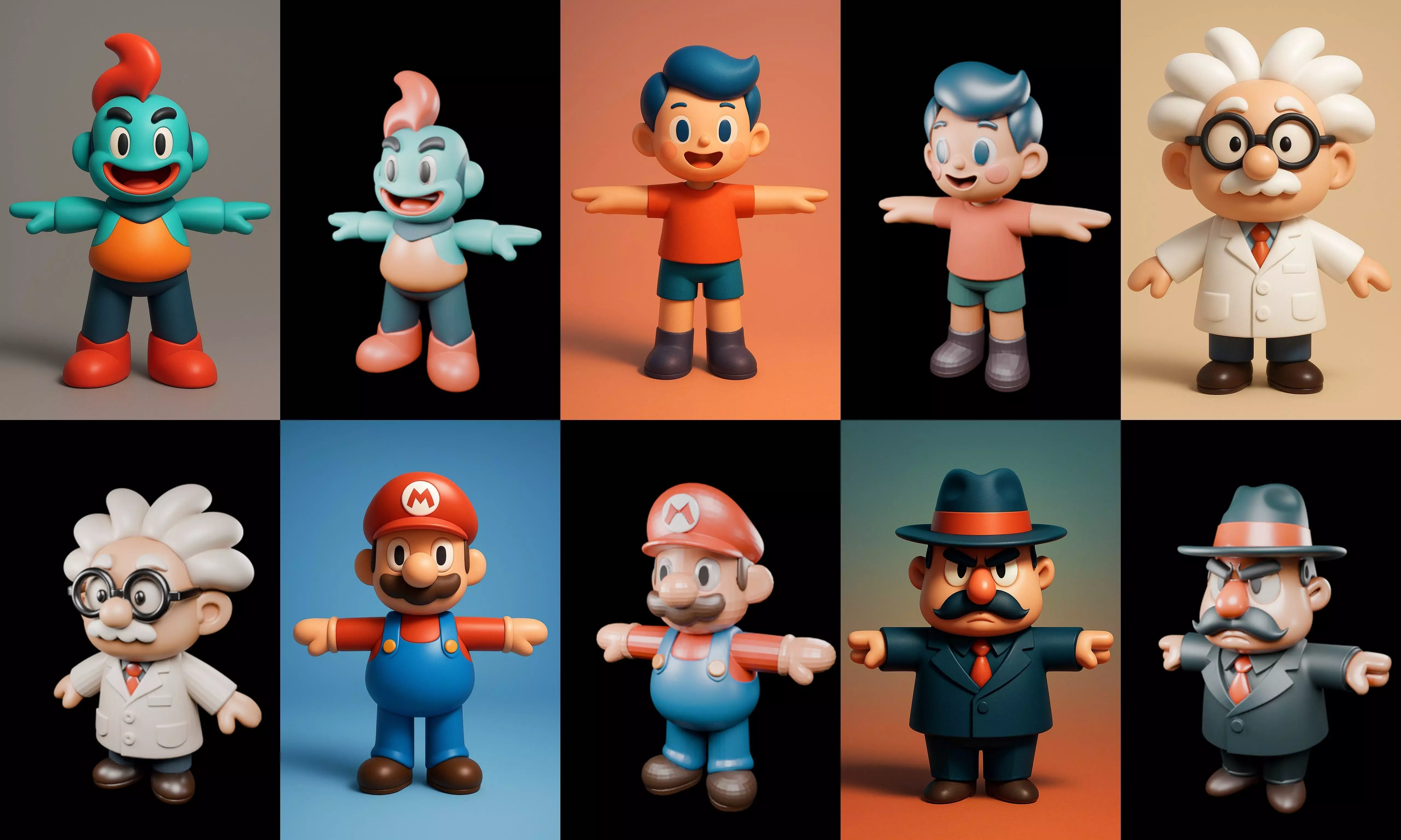 Mini Boy Fantasy bundle 6 pack 100 glb 3D model_8