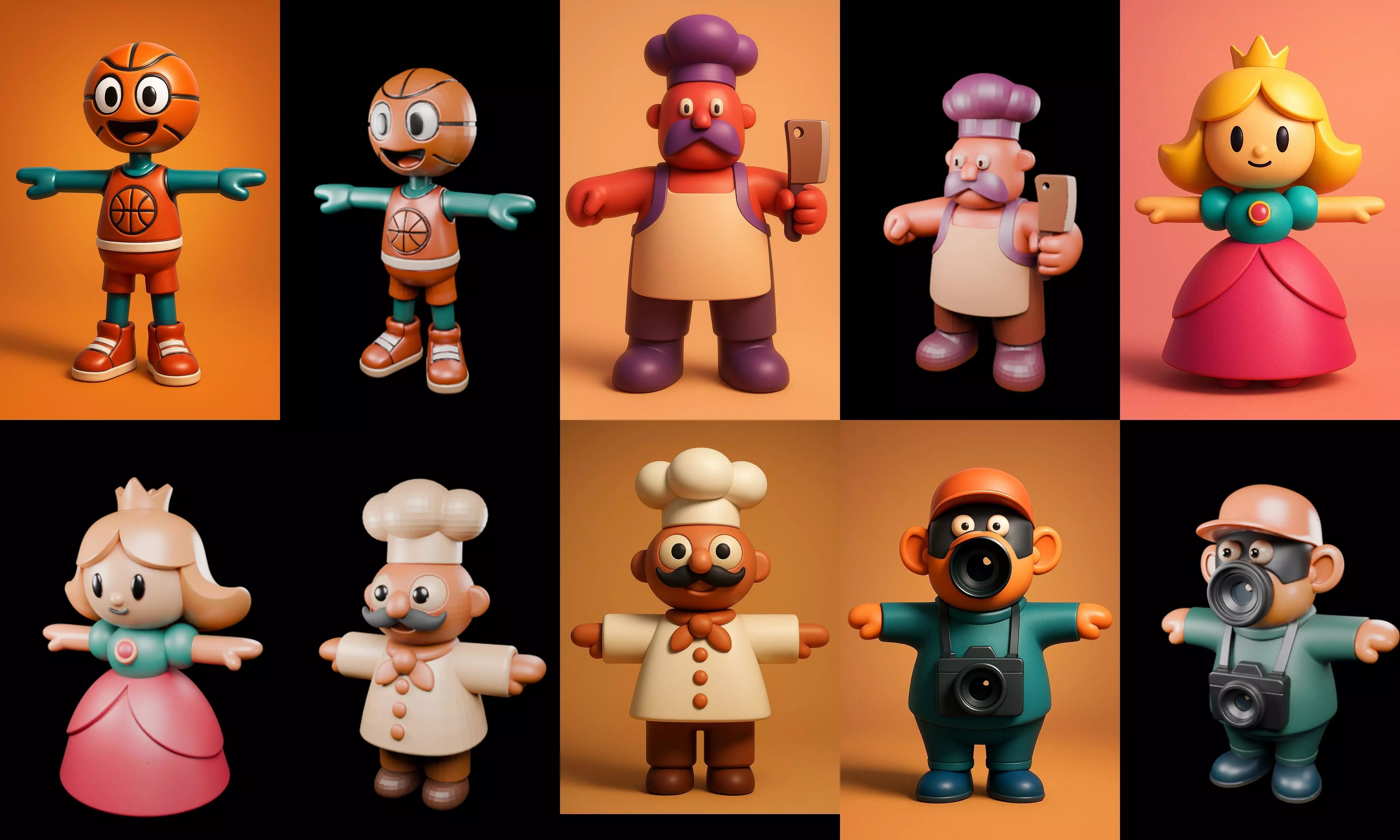 Mini Boy Fantasy bundle 6 pack 100 glb 3D model_18